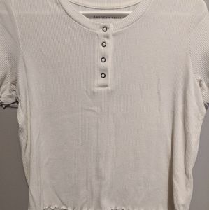 American Eagle Basic Button Tee